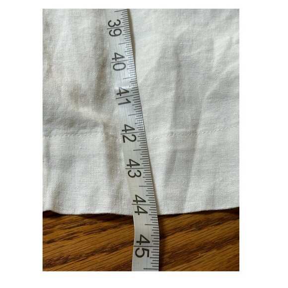 A New Day Women's Linen Long Sleeve Belted Trench Coat White Size M Fall Fashion - Picture 8 of 9